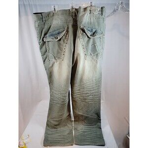 FUSAI 46W x 33L Y2K Grunge Denim Tapered Jeans